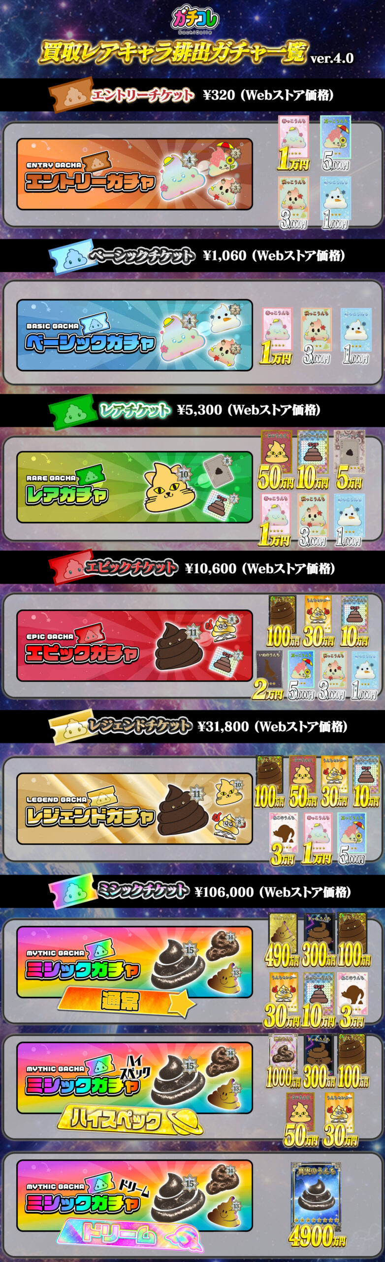 2026年2月更新！ガチコレ 買取対象レアキャラ排出ガチャ一覧 Part1